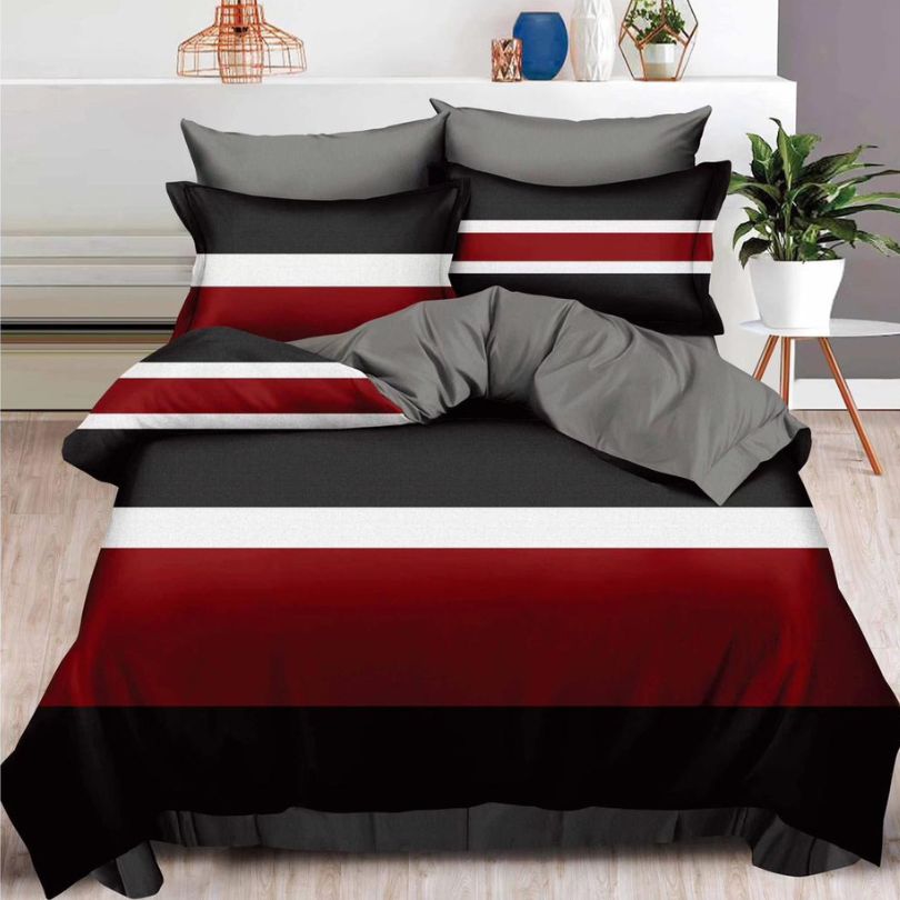 Lenjerie de Pat Bumbac Finet 6 Piese – Confort Premium și Design Modern | COD 0011-SI