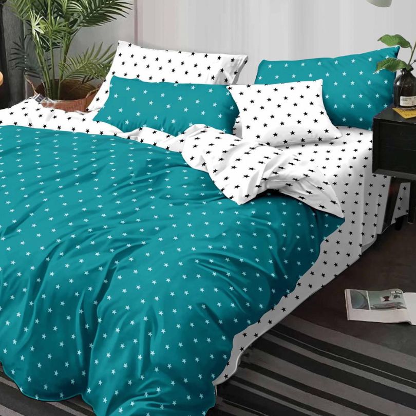 Lenjerie de Pat Bumbac Finet 6 Piese – Confort Premium și Design Modern | COD 0010-SI