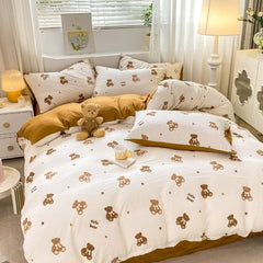 Lenjerie de Pat Finet Creponat – O Persoana, 4 Piese – Confort si Eleganta in Fiecare Noapte | COD 0304-PR