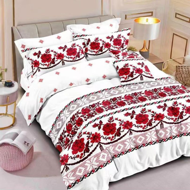Lenjerie de Pat Bumbac Finet 6 Piese – Confort Premium și Design Modern | COD 0047-SI