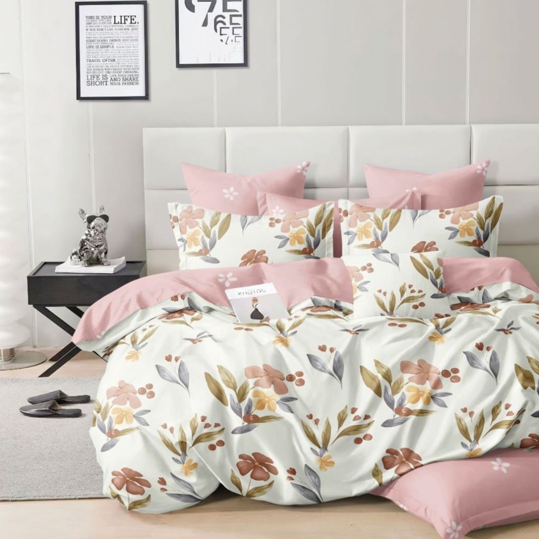 Lenjerie de Pat din Bumbac Satinat – 4 Piese pentru Confort si Eleganta in Dormitor | 0005-TL