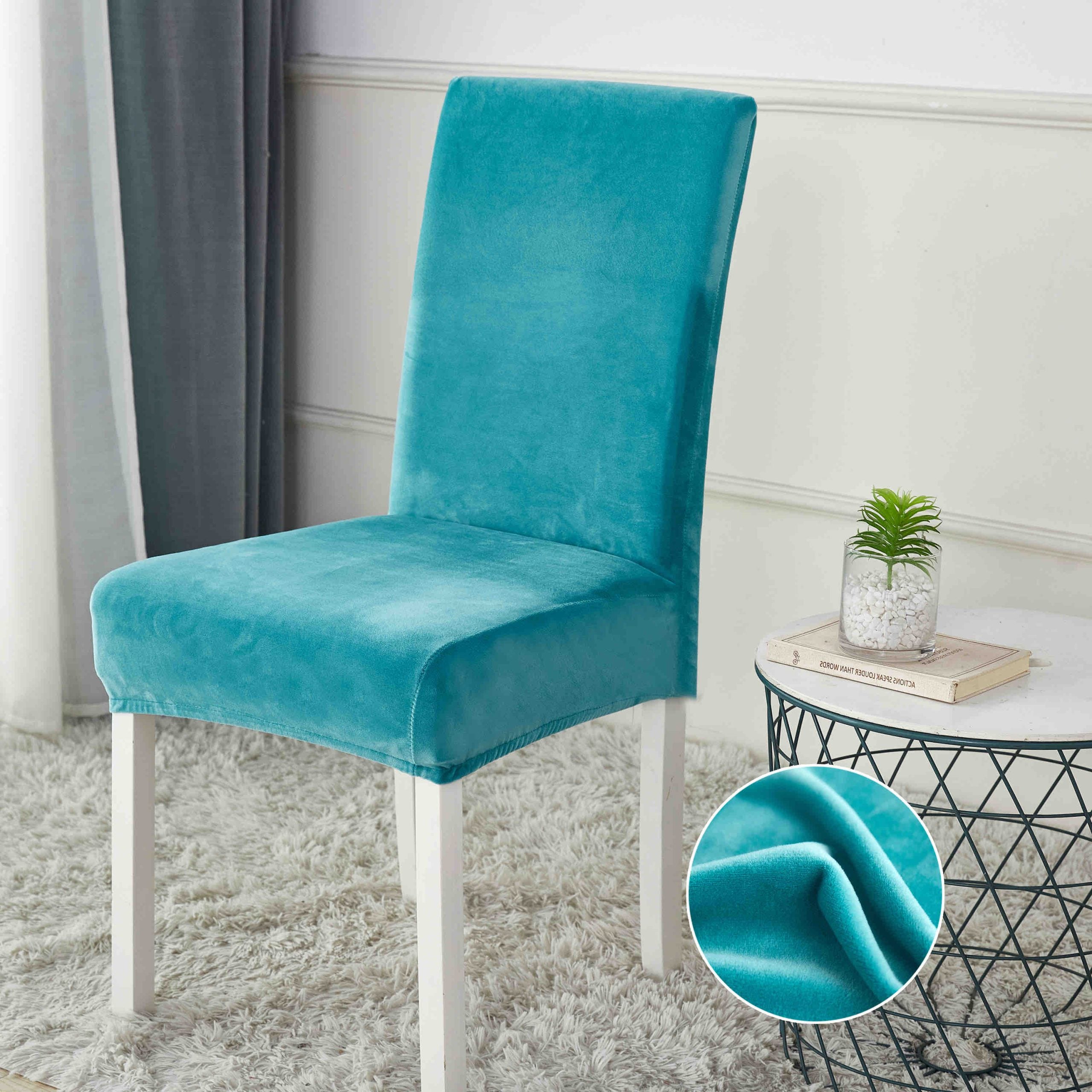 Huse Scaun din Catifea – Set 6 Bucati | COD 1128-J