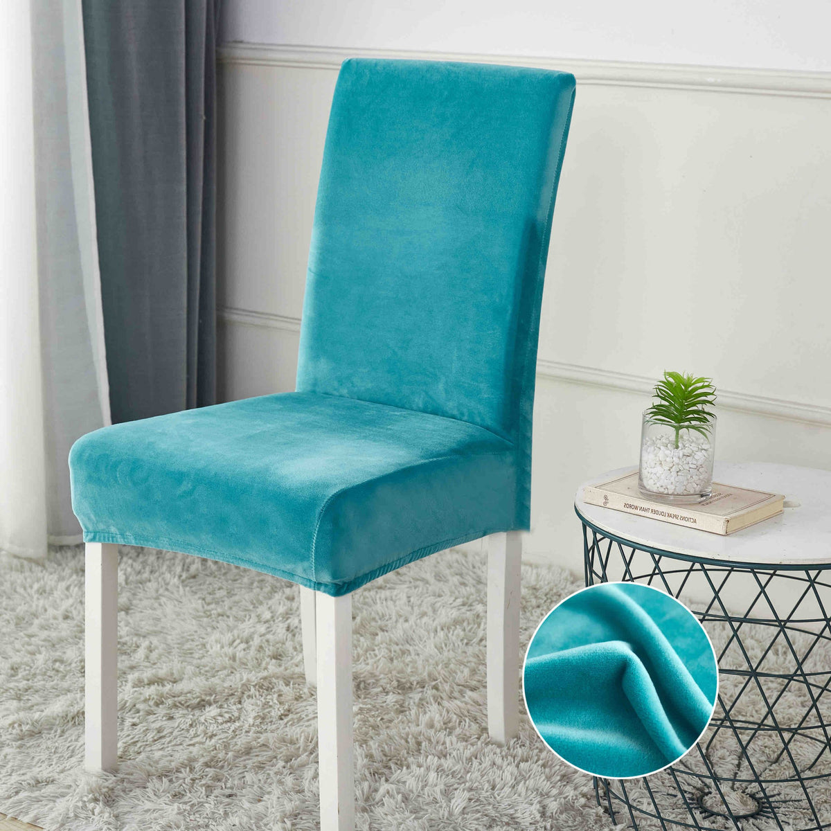 Huse Scaun din Catifea – Set 6 Bucati | COD 1128-J