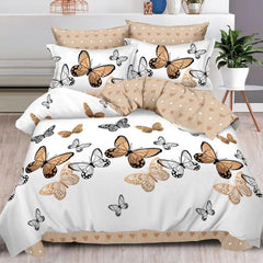Lenjerie de Pat Bumbac Finet 6 Piese – Confort Premium și Design Modern | COD 0003-SI