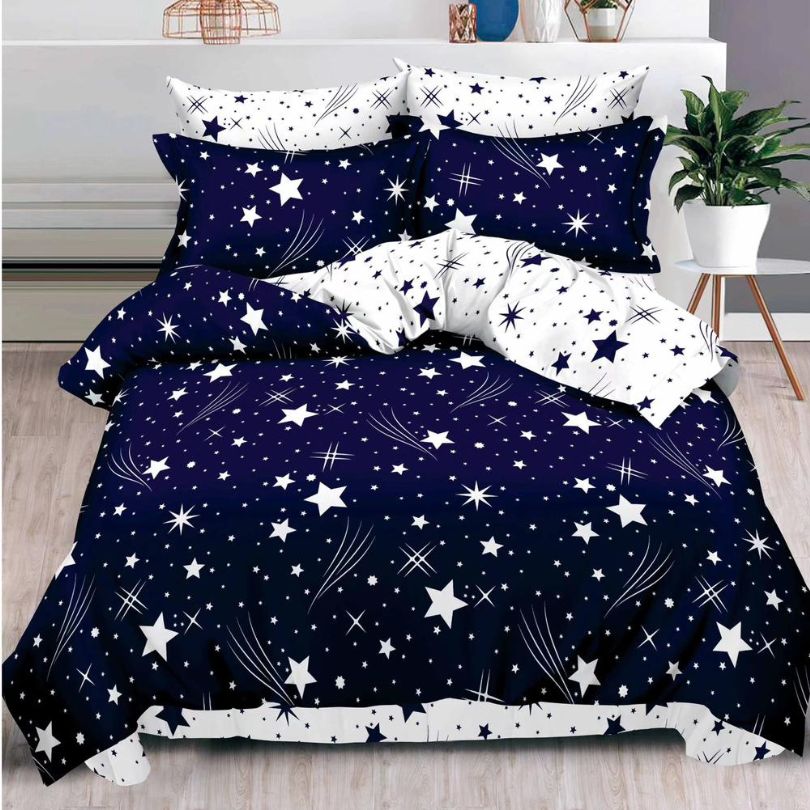 Lenjerie de Pat Bumbac Finet 6 Piese – Confort Premium și Design Modern | COD 0001-SI