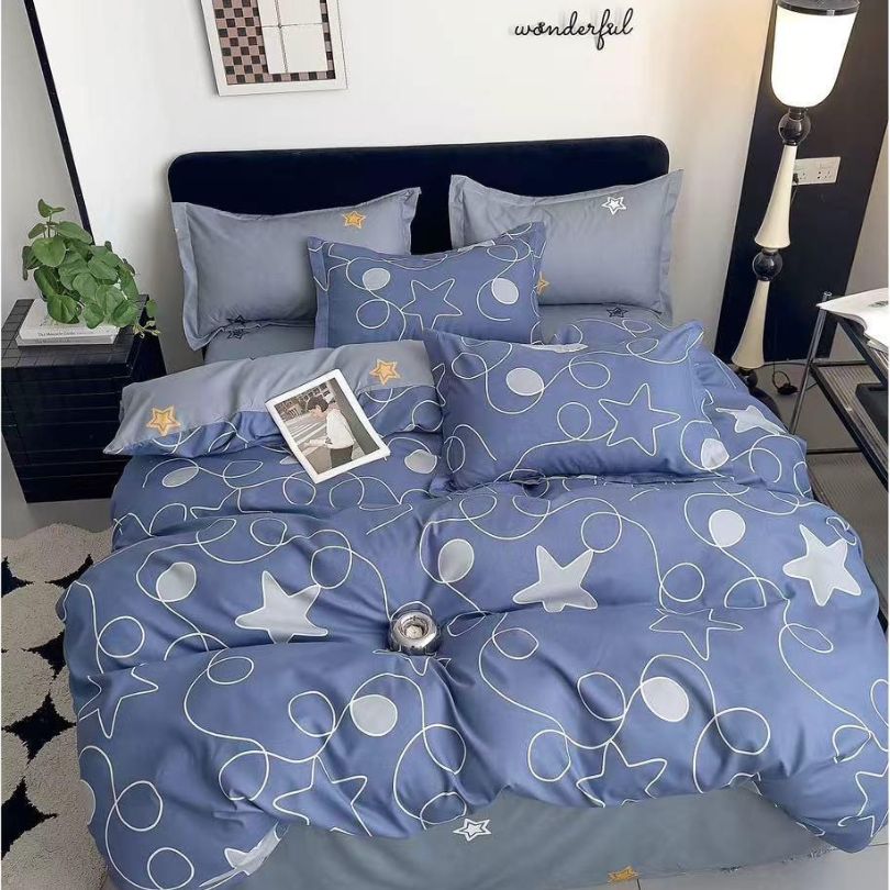 Lenjerie de Pat Bumbac Finet 6 Piese – Confort Premium și Design Modern | COD 0148-SI