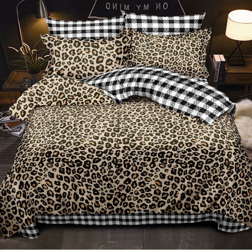 Lenjerie de Pat Bumbac Finet 6 Piese – Confort Premium și Design Modern | COD 0046-SI