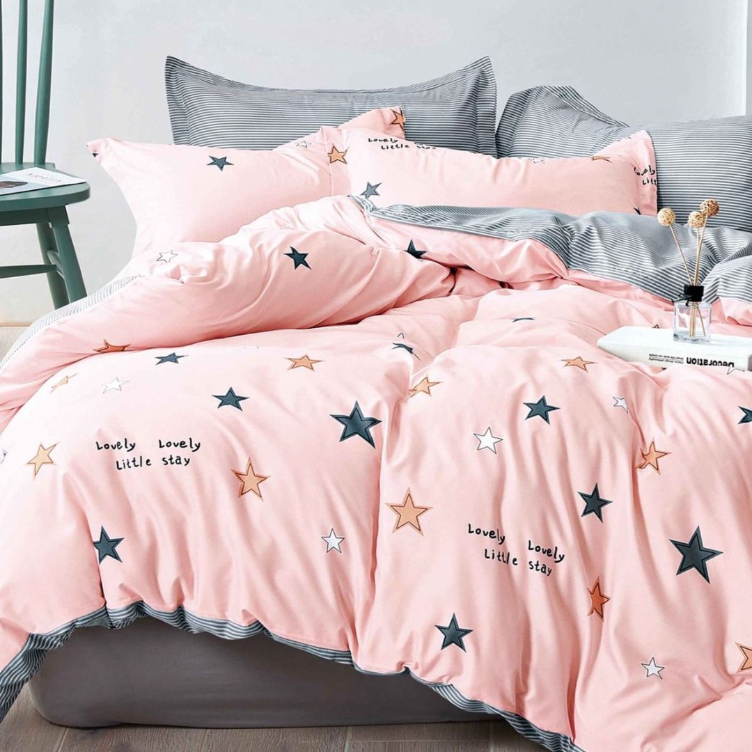 Lenjerie de Pat din Bumbac Satinat – 4 Piese pentru Confort si Eleganta in Dormitor | 0006-TL