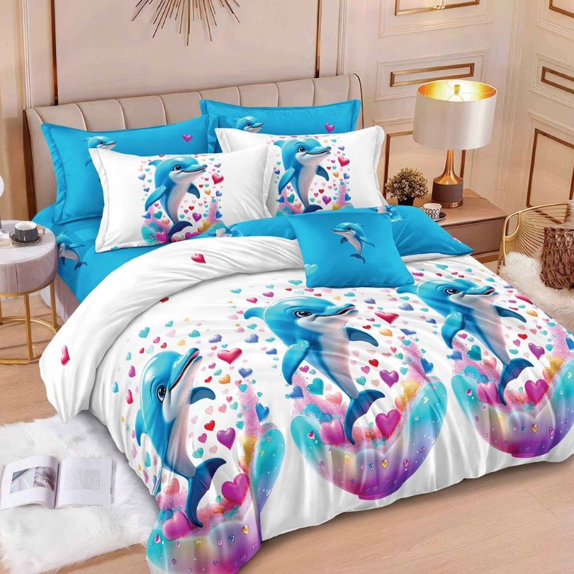 Lenjerie de Pat Bumbac Finet 6 Piese – Confort Premium și Design Modern | COD 0142-SI