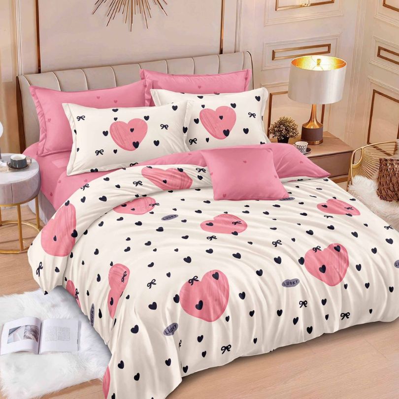 Lenjerie de Pat Bumbac Finet 6 Piese – Confort Premium și Design Modern | COD 0140-SI