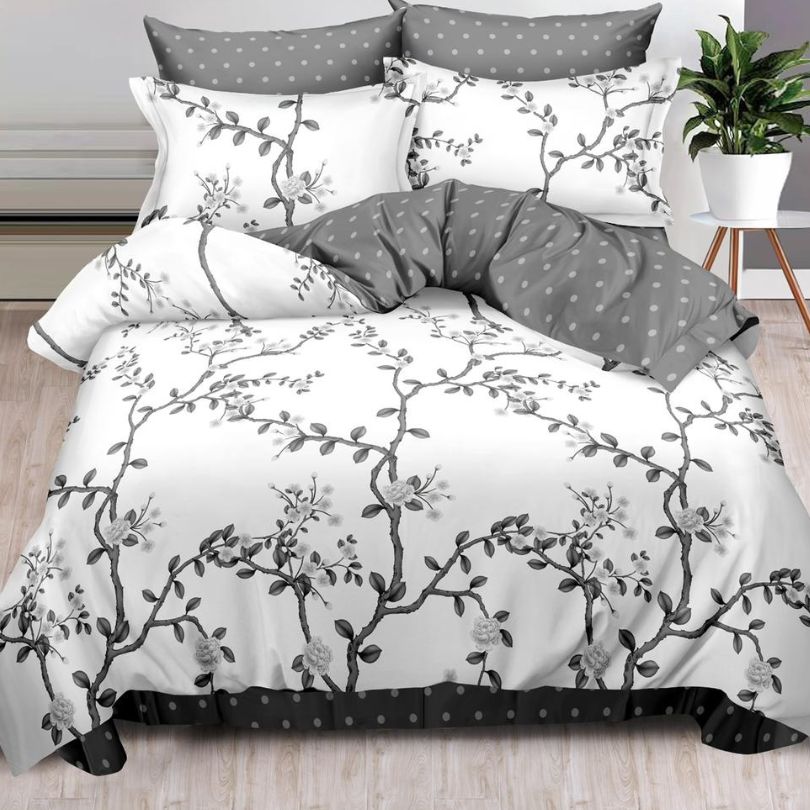 Lenjerie de Pat Bumbac Finet 6 Piese – Confort Premium ȘI Design Modern | COD 0045-SI