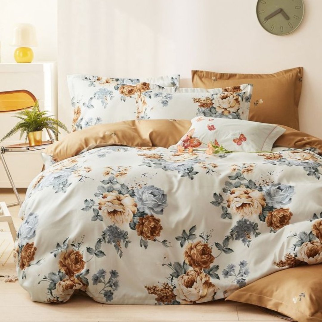 Lenjerie de Pat din Bumbac Satinat – 4 Piese pentru Confort si Eleganta in Dormitor | 0007-TL