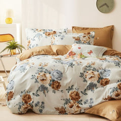 Lenjerie de Pat din Bumbac Satinat – 4 Piese pentru Confort si Eleganta in Dormitor | 0007-TL