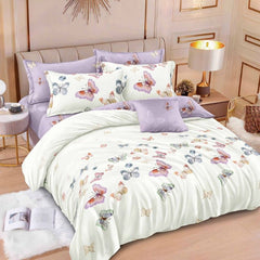 Lenjerie de Pat Bumbac Finet 6 Piese – Confort Premium și Design Modern | COD 0130-SI