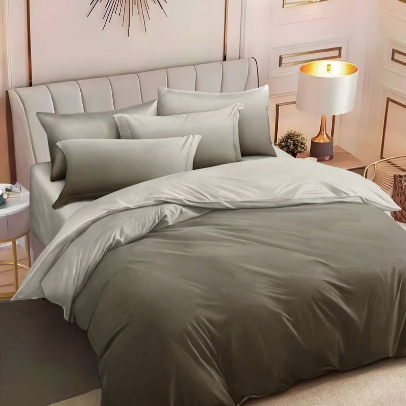 Lenjerie de Pat Bumbac Finet 6 Piese – Confort Premium și Design Modern | COD 0128-SI