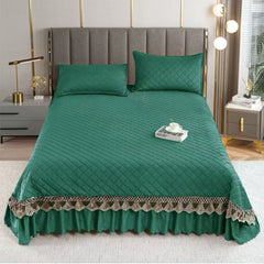 Cuvertura de Pat din Catifea – Set 3 Piese | Eleganta si Rasfat la Superlativ | COD 0117-TL