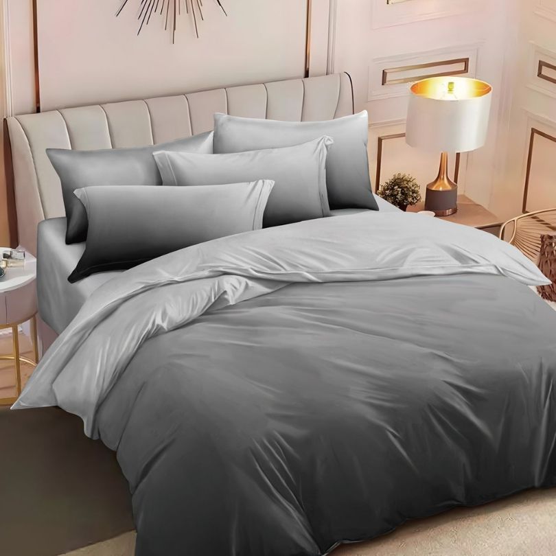 Lenjerie de Pat Bumbac Finet 6 Piese – Confort Premium și Design Modern | COD 0120-SI