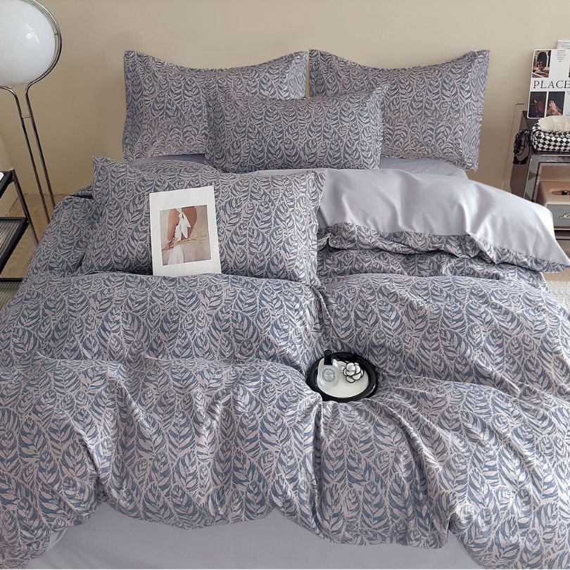 Lenjerie de Pat Bumbac Finet 6 Piese – Confort Premium și Design Modern | COD 0118-SI