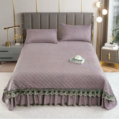 Cuvertura de Pat din Catifea – Set 3 Piese | Eleganta si Rasfat la Superlativ | COD 0118-TL