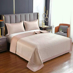 Cuvertura de Pat din Matase – Set Elegant de 3 Piese | Rasfat si Stil in Dormitorul Tau | COD 0099-TL