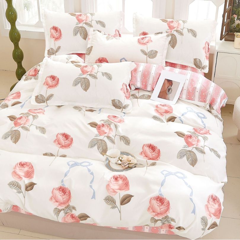 Lenjerie de Pat Bumbac Finet 6 Piese – Confort Premium și Design Modern | COD 0113-SI