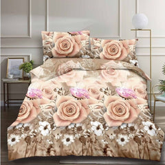 Lenjerie de pat din bumbac satinat 3D, 4 piese – Eleganta si confort pentru dormitorul tau | COD 0197-SI