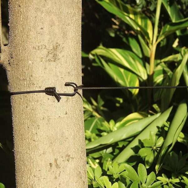Sfoara pentru Uscarea Hainelor, Flippy, Uscator Sfoara Portabila, 12 Clips-uri Incluse, Lungime 180 cm, PP Cablu de Otel, Negru