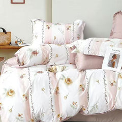 Lenjerie de Pat din Bumbac Satinat – Set 6 Piese | Confort si Eleganta pentru Somnul Tau | COD 0543-CF