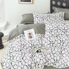 Lenjerie de Pat din Bumbac Satinat – Set 6 Piese | Confort si Eleganta pentru Somnul Tau | COD 0542-CF