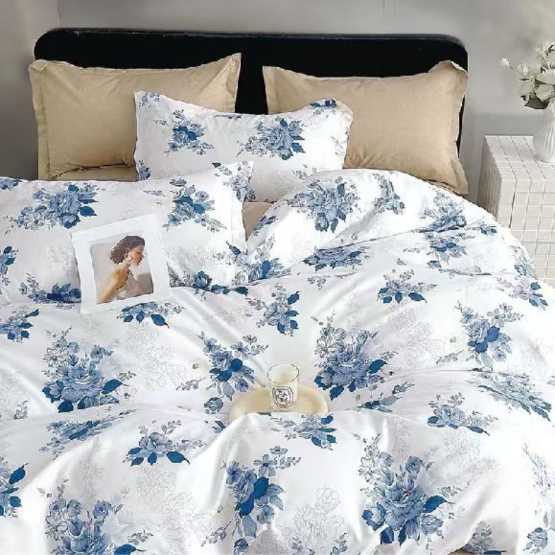 Lenjerie de Pat din Bumbac Satinat – Set 6 Piese | Confort si Eleganta pentru Somnul Tau | COD 0541-CF
