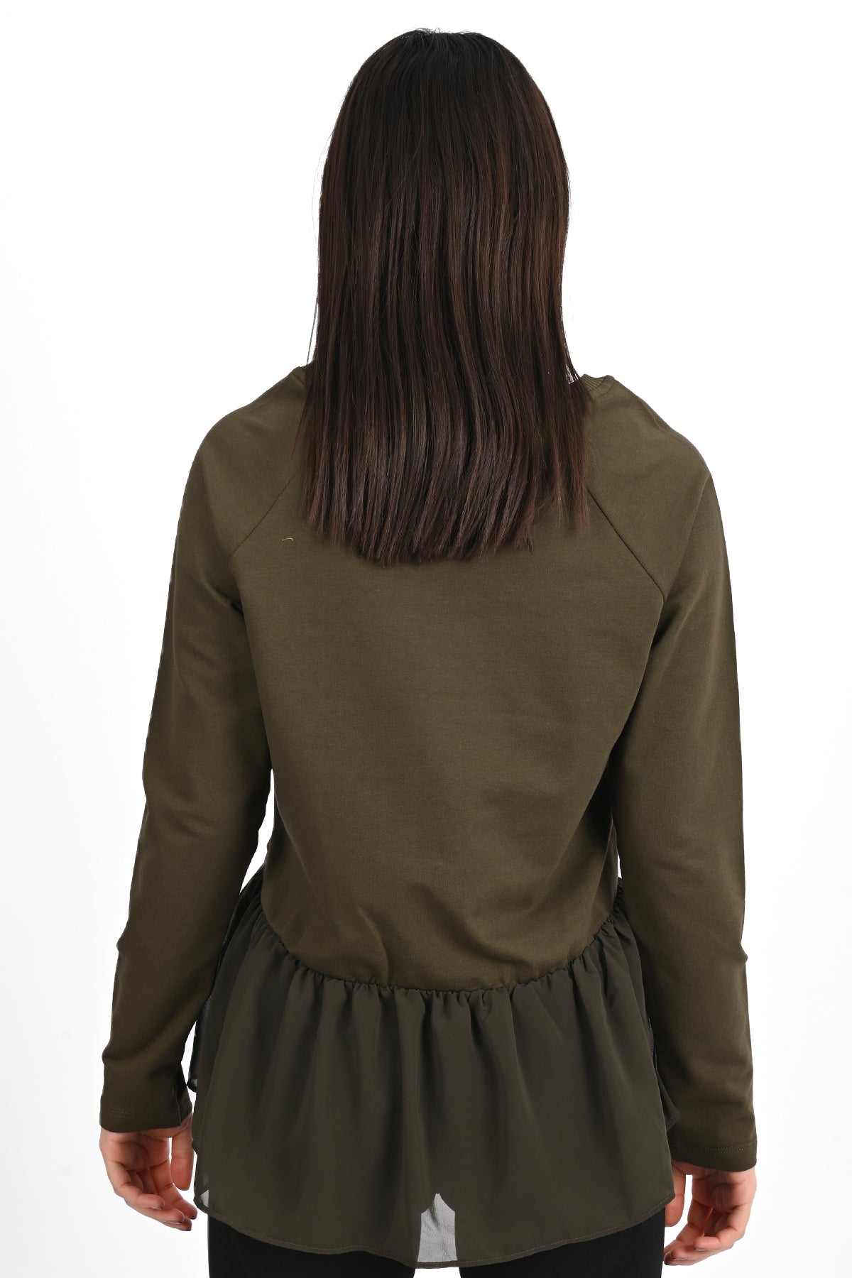 Bluza dama bumbac volan tull 1443