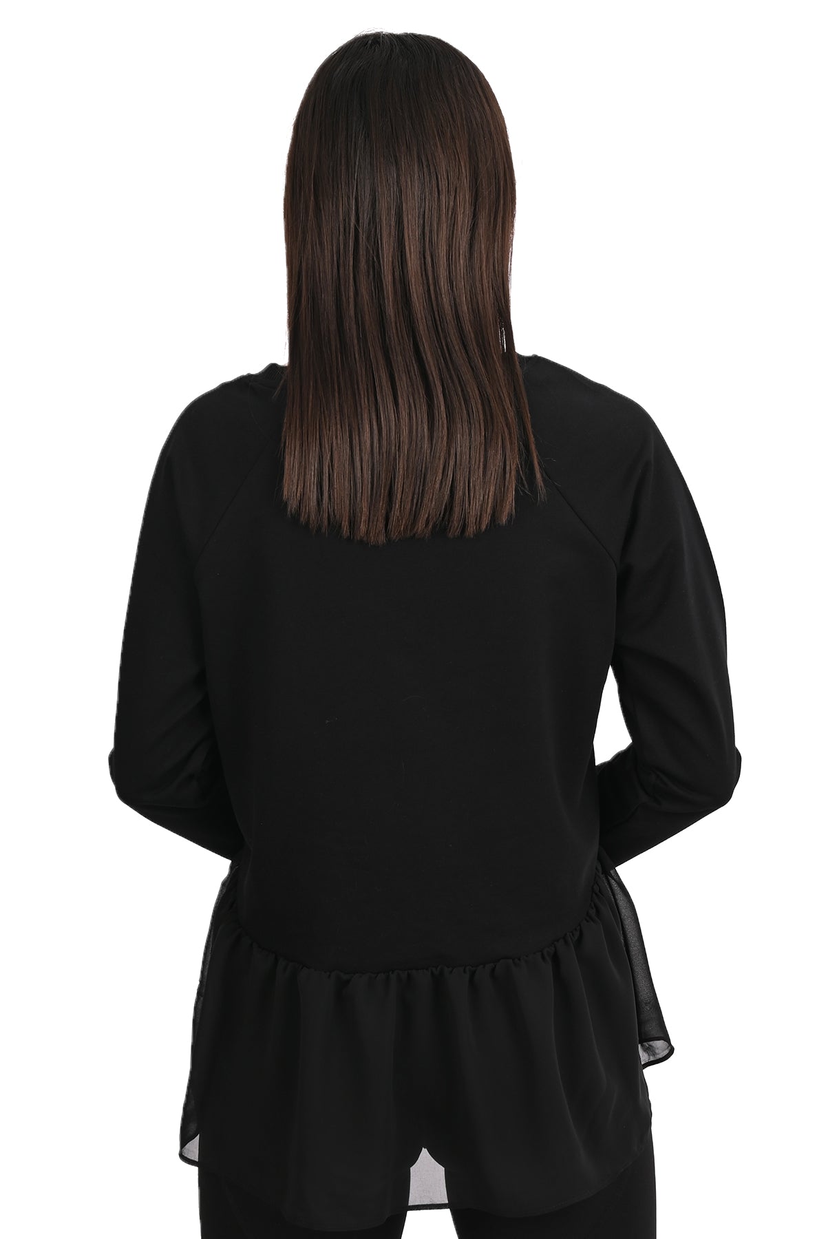 Bluza dama bumbac volan tull 1443