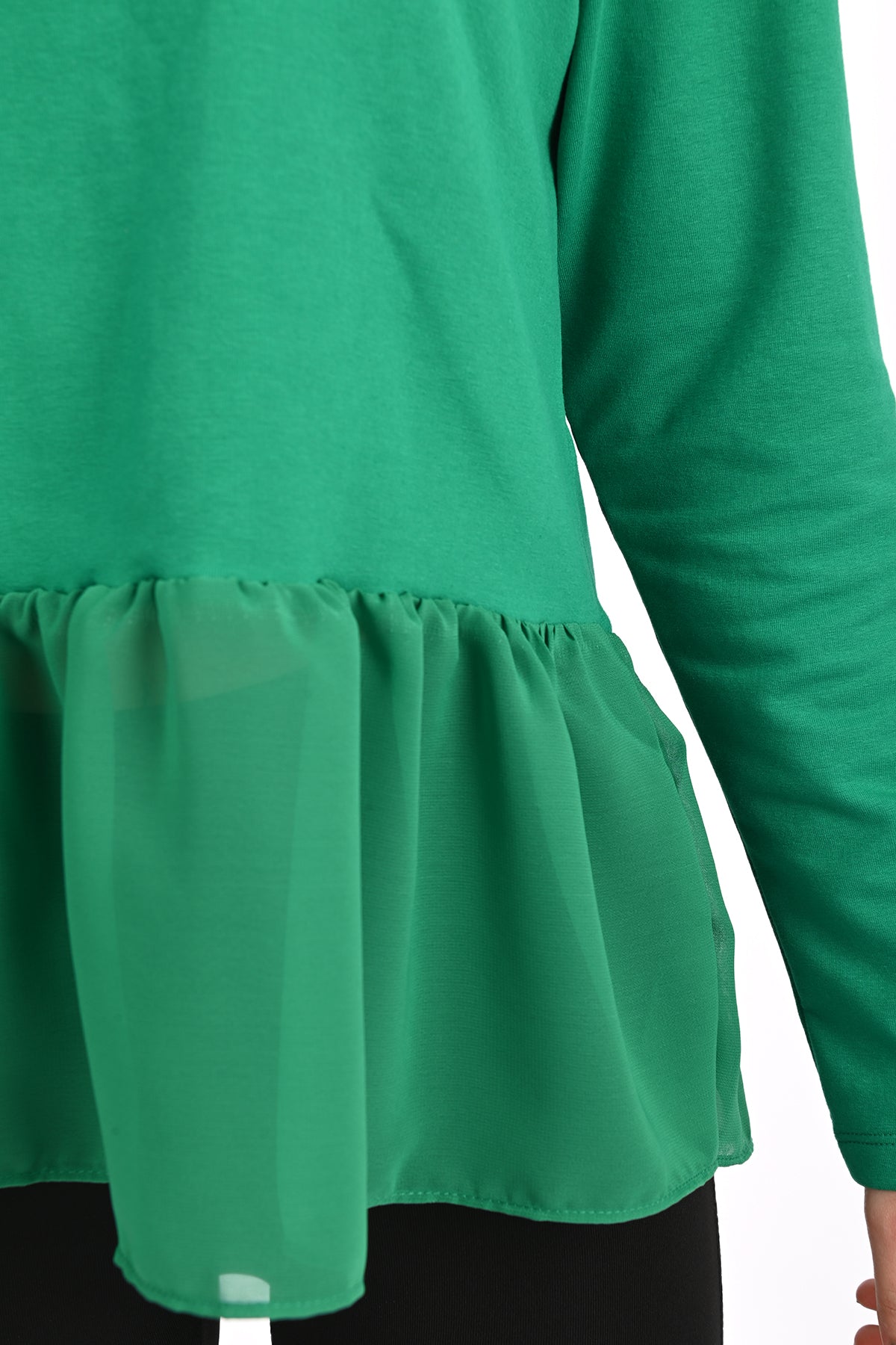 Bluza dama bumbac volan tull 1443