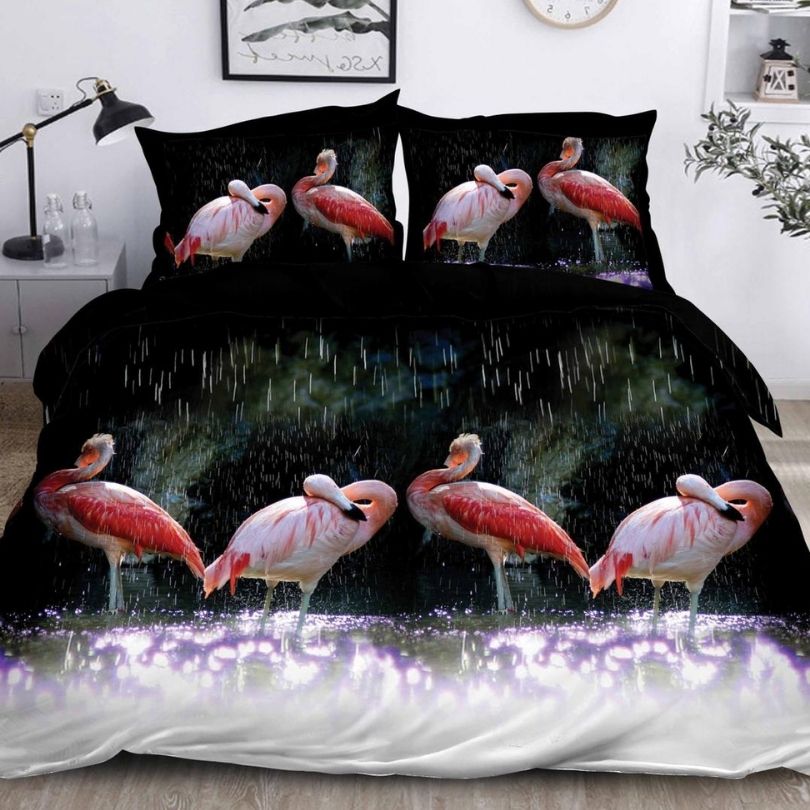 Lenjerie de pat din bumbac satinat 3D, 4 piese – Eleganta si confort pentru dormitorul tau | COD 0192-SI