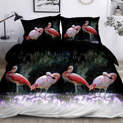 Lenjerie de pat din bumbac satinat 3D, 4 piese – Eleganta si confort pentru dormitorul tau | COD 0192-SI
