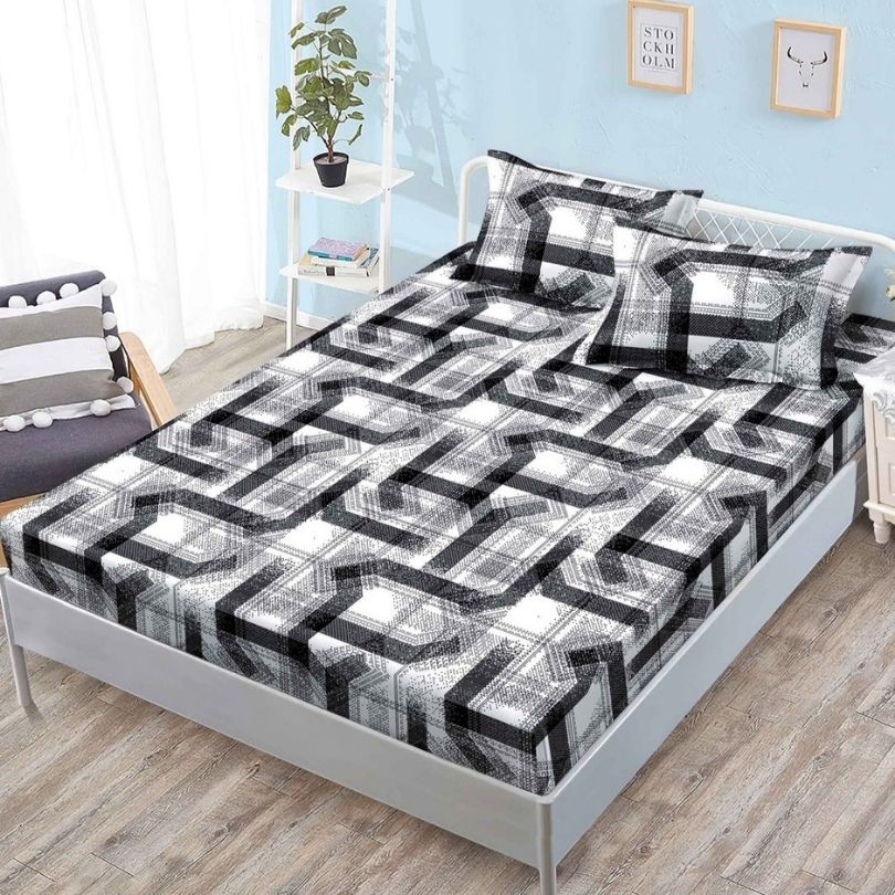 Husa de pat finet cu elastic 3 piese – confort si protectie pentru saltea | COD 0381-PR