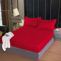 Husa de Pat Damasc cu Elastic – 3 Piese pentru un Somn Confortabil | COD 0306-PR