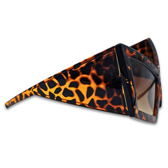 Ochelari de soare unisex Matteo Ferari animal print, lentila maro