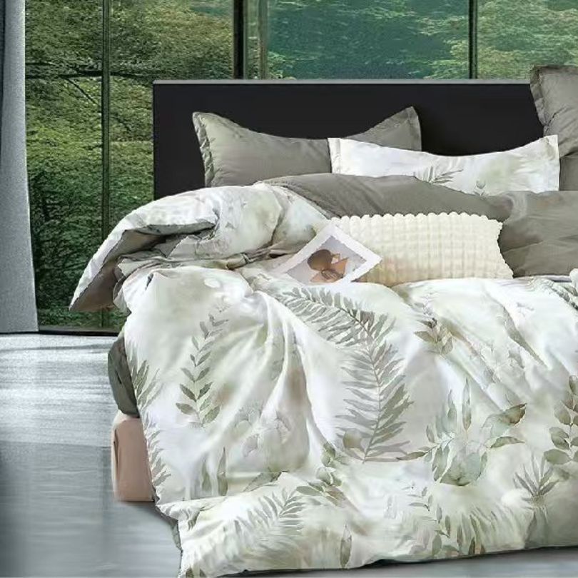 Lenjerie de Pat din Bumbac Satinat – Set 6 Piese | Confort si Eleganta pentru Somnul Tau | COD 0535-CF