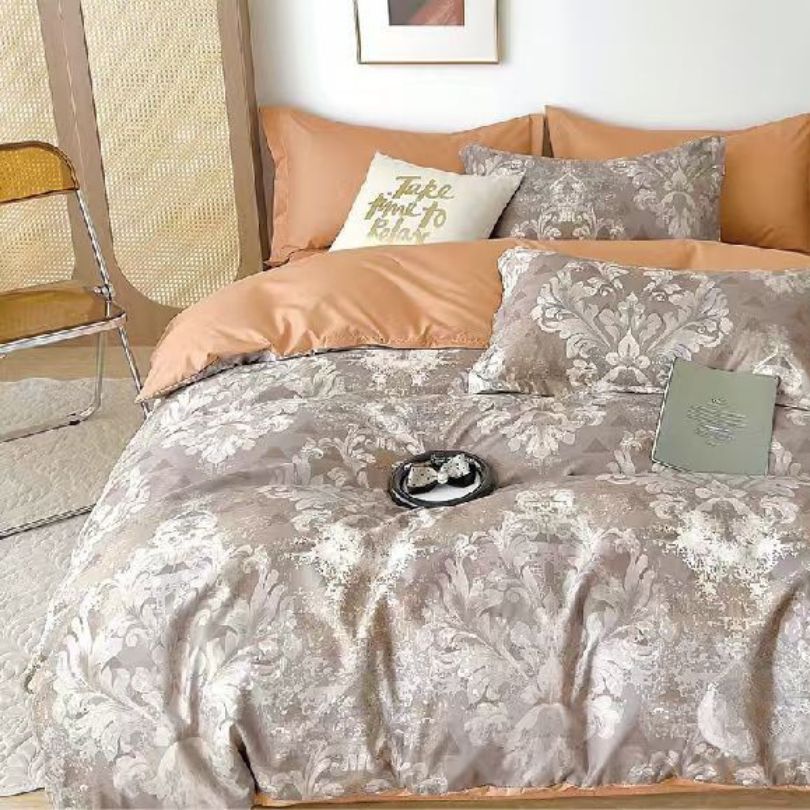 Lenjerie de Pat din Bumbac Satinat – Set 6 Piese | Confort si Eleganta pentru Somnul Tau | COD 0534-CF