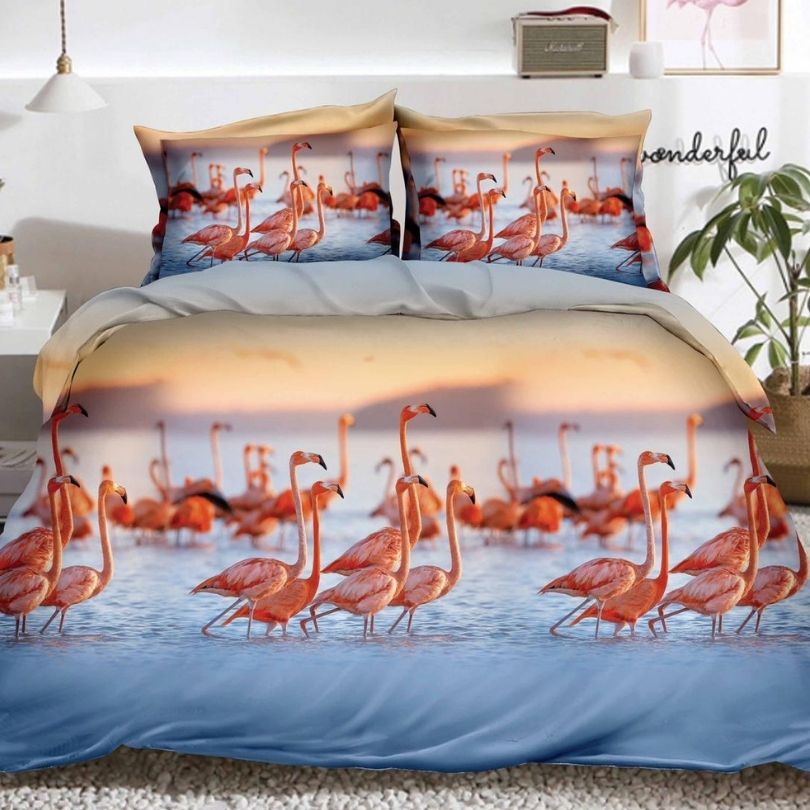 Lenjerie de pat din bumbac satinat 3D, 4 piese – Eleganta si confort pentru dormitorul tau | COD 0177-SI