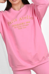 Trening dama bumbac cu bluza oversize Paris Atelier 3668