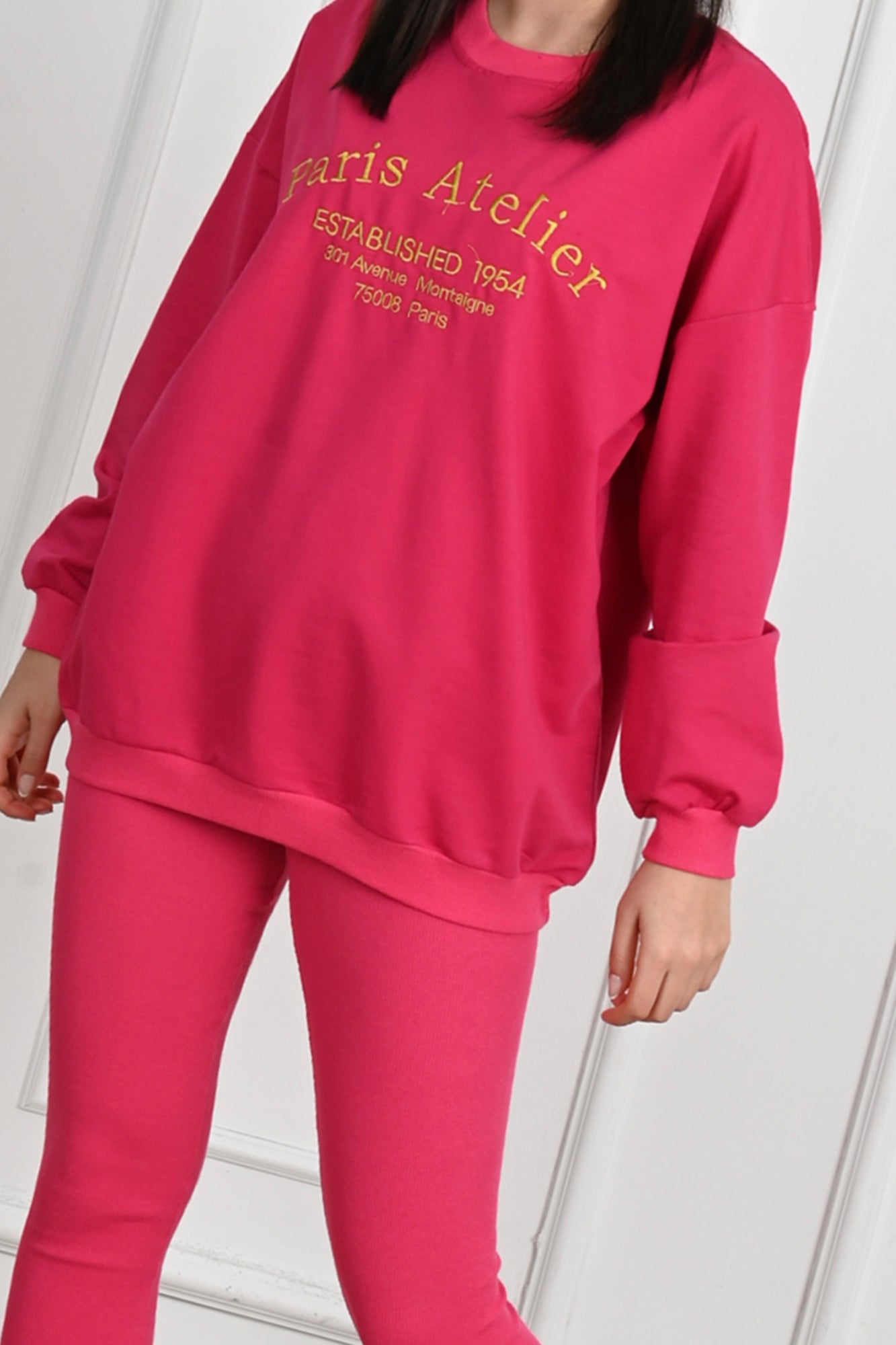 Trening dama bumbac cu bluza oversize Paris Atelier 3668