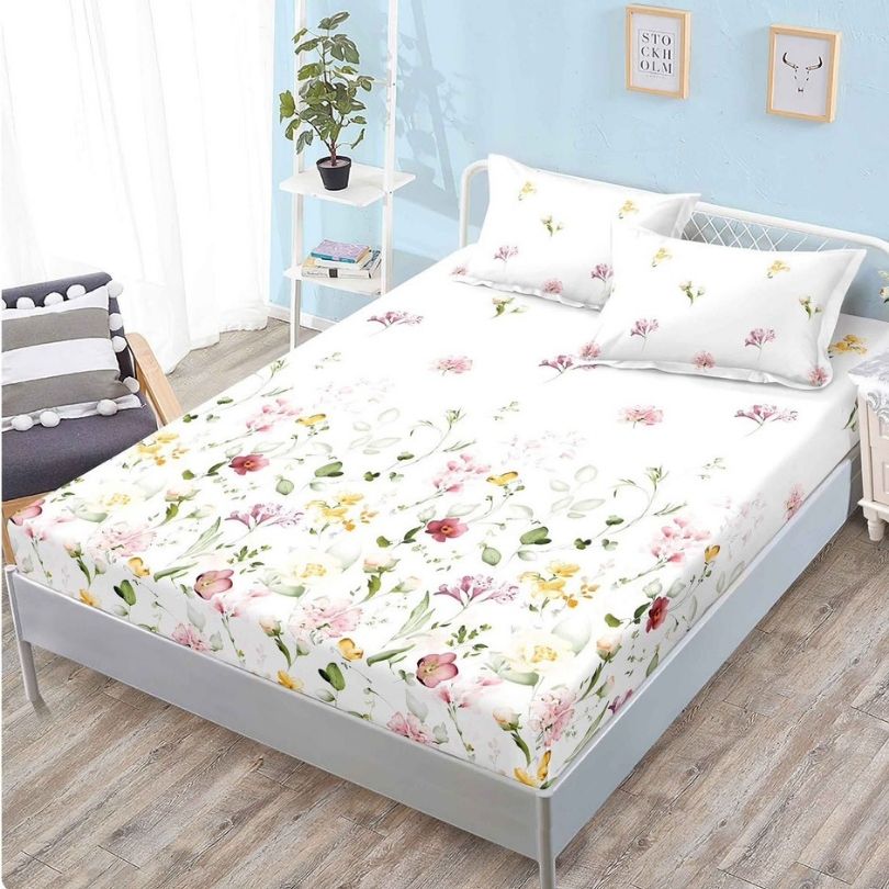 Husa de pat finet cu elastic 3 piese – confort si protectie pentru saltea | COD 0361-PR