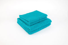 Set de 4 prosoape greek border-turcoaz