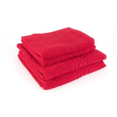 Set de 4 prosoape greek border-rosu