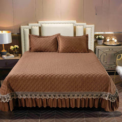 Cuvertura de Pat Catifea 3 Piese – Eleganta si Confort pentru Dormitorul Tau | COD 0876-J