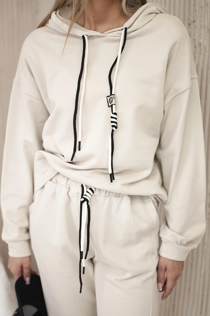 Trening dama bumbac oversize cu gluga si siret 4161