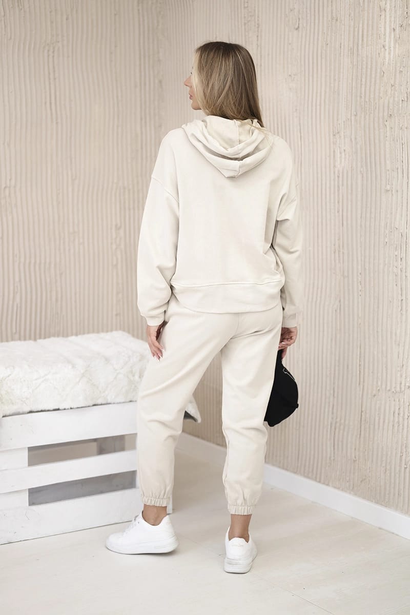 Trening dama bumbac oversize cu gluga si siret 4161