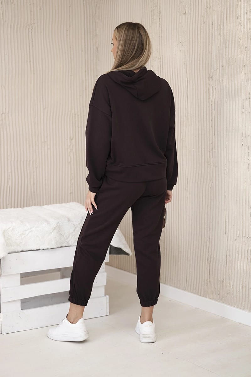 Trening dama bumbac oversize cu gluga si siret 4161